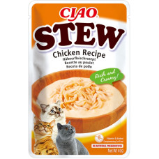 INABA (Інаба) Cat Ciao Stew With Chicken - Ласощі для котів шматочки в пюре тушкована курка 40 г