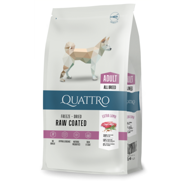 Quattro (Кватро) Dog Extra Lamb Adult All Breed - Сухой корм для взрослых собак всех пород с мясом ягненка 12 кг