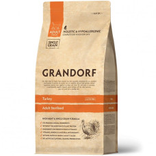 Grandorf (Грандорф) Turkey Adult Sterilised - Сухий гіпоалергенний корм для стерилізованих котів з індичкою 2 кг