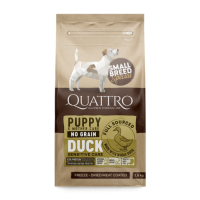 Quattro (Кватро) Dog Puppy Small Breed With Duck - Сухой корм для щенков с уткой 1.5 кг