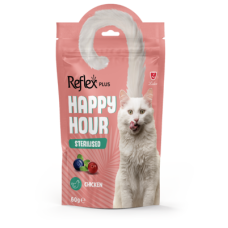 Reflex Plus (Рефлекс Плюс) Happy Hour Cat Treats Chicken With Blueberries And Cranberries - Лакомство для стерилизованных кошек с курицей голубиной и клюквой 60 г