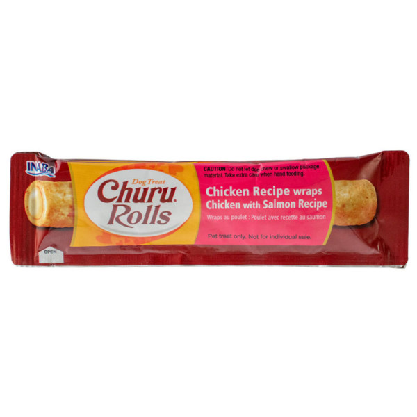 Лакомство INABA (Инаба) Dog Churu Rolls With Chicken & Salmon для собак палочки с курицей и лососем 12 г