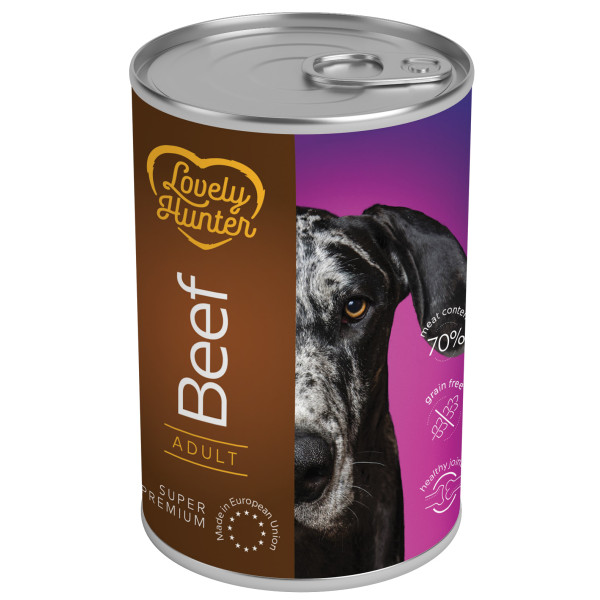 Lovely Hunter (Лавли Хантер) Dog Adult With Beef - Влажный корм для взрослых собак с говядиной 400 г
