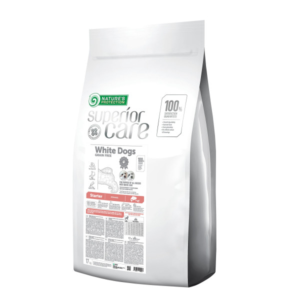 Nature\'s Protection (Натур Протекшн) Superior Care White Dogs Grain Free Starter All Breeds - Сухой корм для щенков всех пород с белой шерстью 17 кг