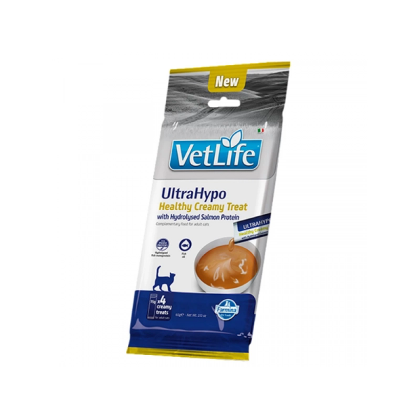 Farmina Vet Life (Фармина Вет Лайф) Cat Grain Free Salmon Cream Ultrahypo Adult - Лакомства беззерновые для взрослых котов при харчевой алергии с мясом лосося 4х15 г