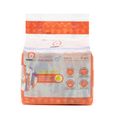 Misoko&Co (Місоко&Ко) Disposable Diapers For Male Dogs With Moisture Indicator Lemon Scent - Одноразові підгузки для кобелів малих порід з індикатором вологості та ароматом лимона S 12 шт.