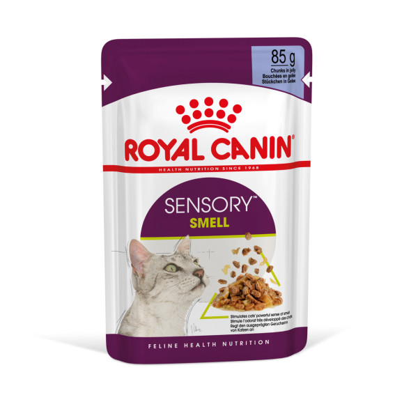 Royal Canin (Роял Канин) Cat Sensory Smell Jelly Pouches Adult Poultry - Влажный корм для взрослых котов что стимулирует сильные обонятельные рецепторы кусочки в желе с мясом птицы 85 г