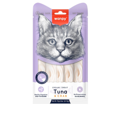 Wanpy (Ванпи) Creamy Lickable Treats Tuna & Crab - Лакомство для кошек тунец с крабом 70 г