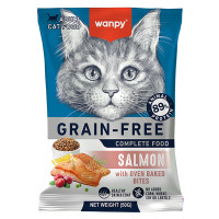 Wanpy (Ванпи) Cat Grain Free Salmon Adult - Сухой беззерновой корм для взрослых котов с мясом лосося 50 г