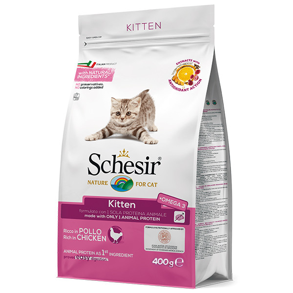 Schesir (Шезир) Cat Kitten Chicken - Сухой монопротеиновый корм для котят с курицей 1.5 кг