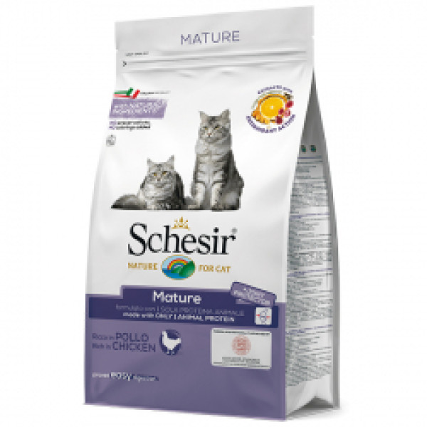 Schesir (Шезір) Cat Mature Chicken - Сухий монопротеїновий корм для літніх котів з куркою 1.5 кг