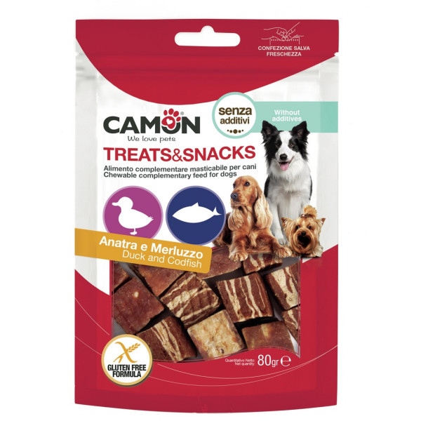 Camon (Камон) Dog Treats Dice With Duck&Cod - Лакомство для собак кубики с уткой и треской 80 г