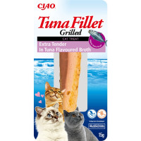 INABA (Инаба) Cat Ciao Grilled Tender Tuna Fillet in Tuna Broth - Лакомство для кошек нежное филе тунца на гриле в бульоне из тунца 15 г