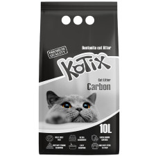 Kotix (Котикс) Bentonite Carbon - Бентонитовый наполнитель для кошачьего туалета с активированным углём 10 л
