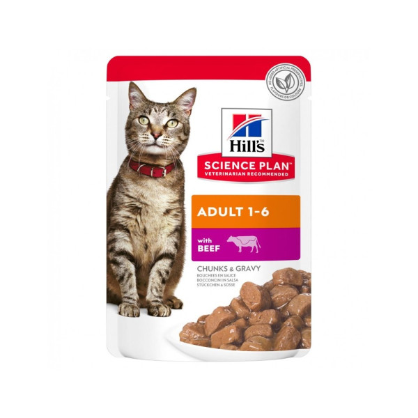 HILL\'S (Хилс) SP Cat Adult Beef - Влажный корм для кошек с говядиной в соусе 85 г