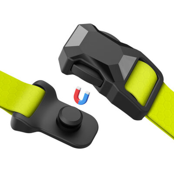 WauDog (ВауДог) Magnet - Ошейник для собак водостойкий с магнитной пряжкой лимонный (Ш 25 мм, Длин 34-49 см) L