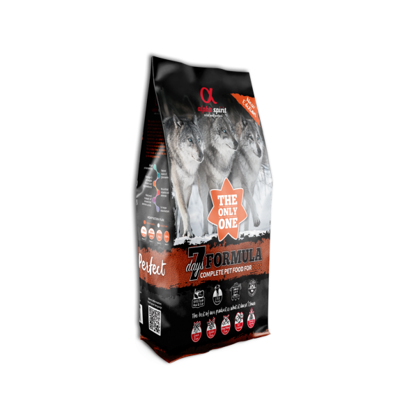 Alpha Spirit (Альфа Спирит) The Only One 7 Days Formula - Сухой корм для собак всех пород и стадий жизни со свининой 12 кг