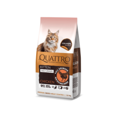 Quattro (Кватро) Cat Grain Free Chicken Kitten - Сухий беззерновий корм для кошенят з м’ясом курки 1.5 кг