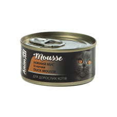 AnimAll (Энимал) Cat Mousse Duck - Влажный корм для кошек нежный мусс из утки 80 г
