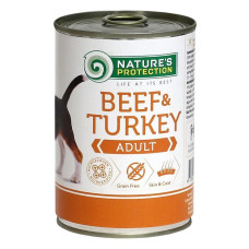 Nature’s Protection (Натур Протекшн) Dog Grain Free Beef & Turkey Adult Mini - Вологий беззерновой корм для дорослих собак дрібних порід з м’ясом яловичини та індички 400 г
