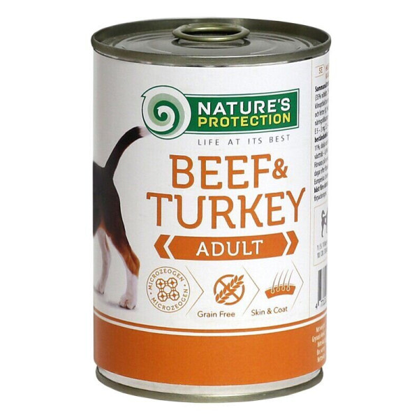 Nature's Protection (Нейчер Протекшн) Adult Beef and Turkey - Влажный корм для собак всех пород с говядиной и индейкой 400 г