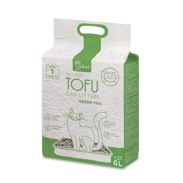 Наполнитель Velvet Paw Tofu (Велвет Пав Тофу) для кошек с экстрактом зеленого чая 6 л