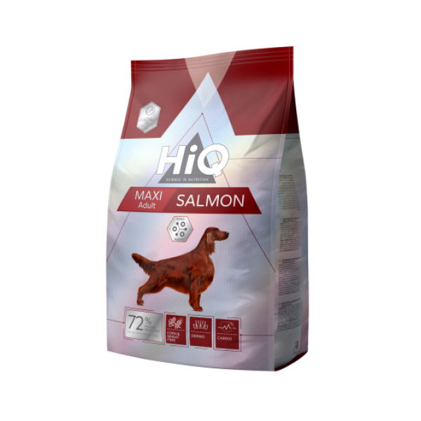 HiQ (Хай-Кью) Dog Maxi Adult Salmon - Сухой корм для взрослых собак больших пород с мясом лосося 11 кг