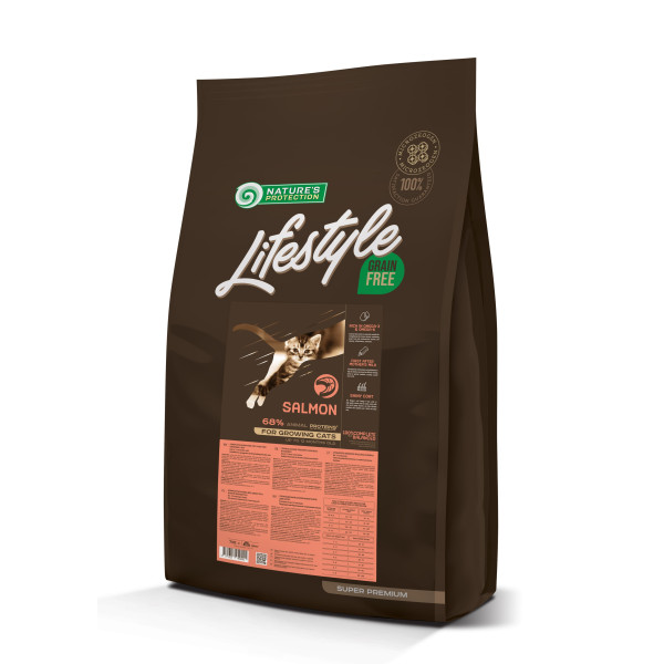 Nature`s Protection (Нэйчер Протекшн) Lifestyle Grain Free Salmon Kitten - Сухой беззерновой корм для котят с лососем 7 кг