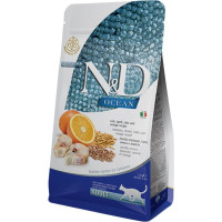 Farmina (Фармина) Cat N&D Ocean Low Grain Cod & Orange Adult - Сухой корм для взрослых котов с мясом трески и апельсином 300 г