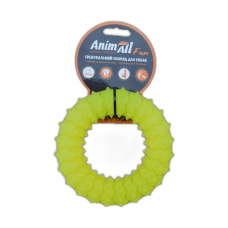 AnimAll Fun - Іграшка кільце з шипами, жовте, 12 см
