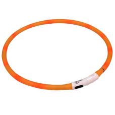 Croci (Кроки) - Ошейник для собак крупных пород с LED подсветкой с подзарядкой USB оранжевый 55 см