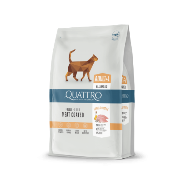 Quattro (Кватро) Cat With Poultry - Сухой корм для кошек с мясом птицы 1.5 кг