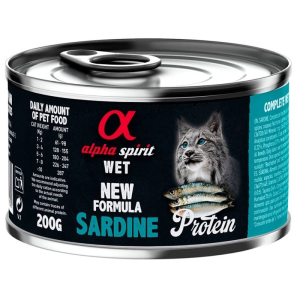 Alpha Spirit (Альфа Спирит) Sardine Protein - Влажный корм для кошек с сардиной 200 г