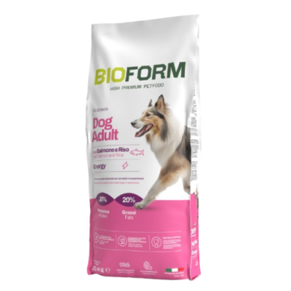 BioForm (БиоФорм) High Premium Adult Dog Salmon & Rice - Сухой повседневный корм для взрослых собак всех пород с лососем и рисом 15 кг