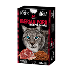 Alpha Spirit Cat Natural Snack Iberian Pork - Напіввологі ласощі з іберійською свининою для дорослих котів 80 г
