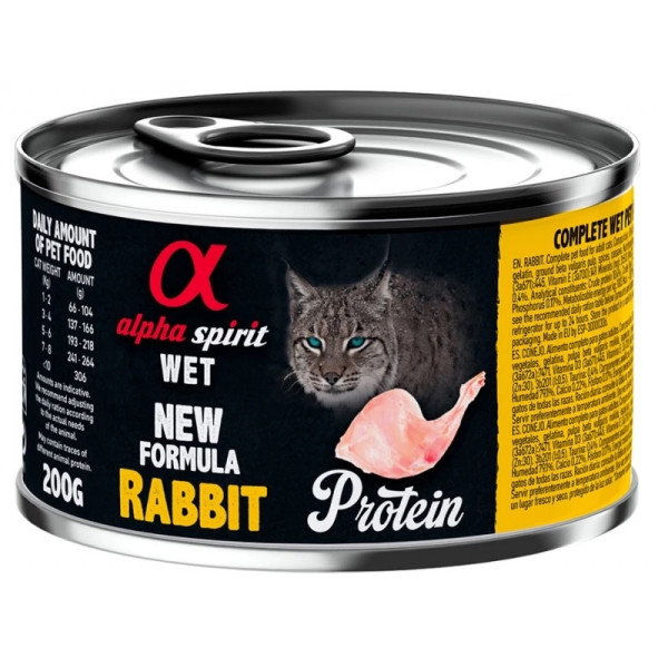 Alpha Spirit (Альфа Спирит) Rabbit Protein - Влажный корм для кошек с кроликом 200 г