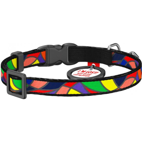 Нашийник, "Вітраж", пласт. фастекс, Ш 10 мм, Довжина 20-30 см, XS, WAUDOG Nylon c QR