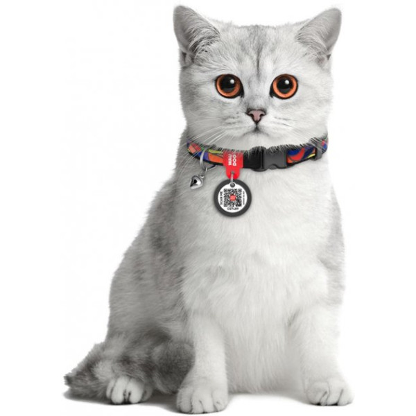 Нашийник, "Вітраж", пласт. фастекс, Ш 10 мм, Довжина 20-30 см, XS, WAUDOG Nylon c QR