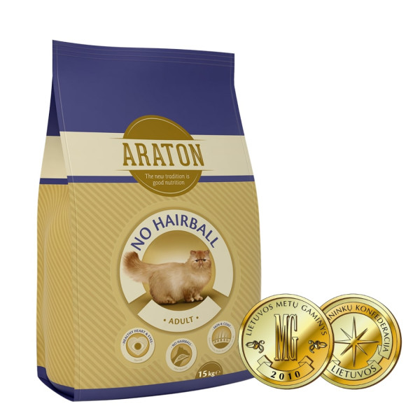 Araton (Аратон) Cat Adult Hairball - Сухой корм для кошек для выведения комочков шерсти 15 кг