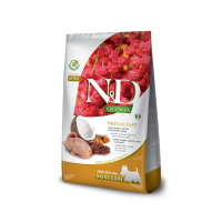Farmina (Фармина) Dog Grain Free N&D Quinoa, Skin & Coat Quail Adult Mini - Сухой беззерновой корм для собак с перепелкой, киноа, кокосом и куркумой 7 кг