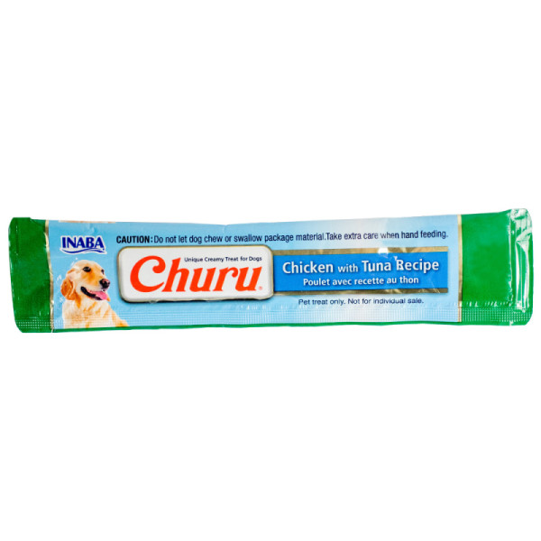 INABA (Инаба) Dog Churu Mousse With Chicken&Tuna - Лакомство для собак мусс сливочный с курицей и тунцом 14 г
