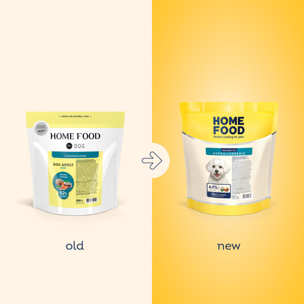 Home Food (Хоум Фуд) Dog Adult Mini Hypoallergenic Trout & Rice - Сухой гипоаллергенный корм для собак мелких пород форель рис 300 г