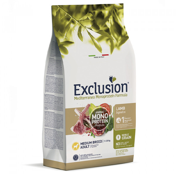 Exclusion (Эксклюжн) Dog Adult Lamb Medium Breed - Сухой корм для взрослых собак средних пород с мясом ягнёнка 3 кг