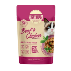 Araton (Аратон) Adult Cats All Breed With Beef And Chicken - Вологий корм для дорослих котів усіх порід з яловичиною та куркою 85 г
