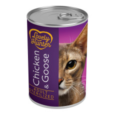 Lovely Hunter (Лавлі Хантер) Sterilised Chicken and Goose - Вологий корм для дорослих котів після стерилізації з курятиною і гусаком 400 г