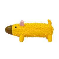 Misoko (Мисоко) Dog Toy Spiked Dog Yellow - Игрушка для собак пес c шипами латекс желтая 20 см