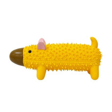 Misoko (Мисоко) Dog Toy Spiked Dog Yellow - Игрушка для собак пес c шипами латекс желтая 20 см