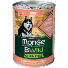 Monge (Монж) BWild Dog Grain Free Salmon & Pumpkin Adult All Breeds - Вологий беззерновий корм для дорослих собак всіх порід з м’ясом лосося та гарбузом 400 г