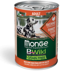 Monge (Монж) BWild Dog Grain Free Salmon & Pumpkin Adult All Breeds - Вологий беззерновий корм для дорослих собак всіх порід з м’ясом індички та гарбузом 400 г