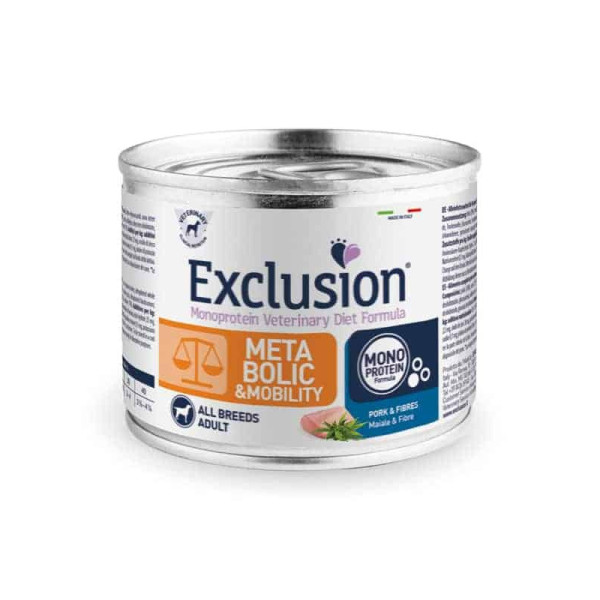 Exclusion (Эксклюжн) Vet Diet Metabolic & Mobility All Breed - Влажный корм для собак с избыточным весом и восстановление суставов со свининой 200 г